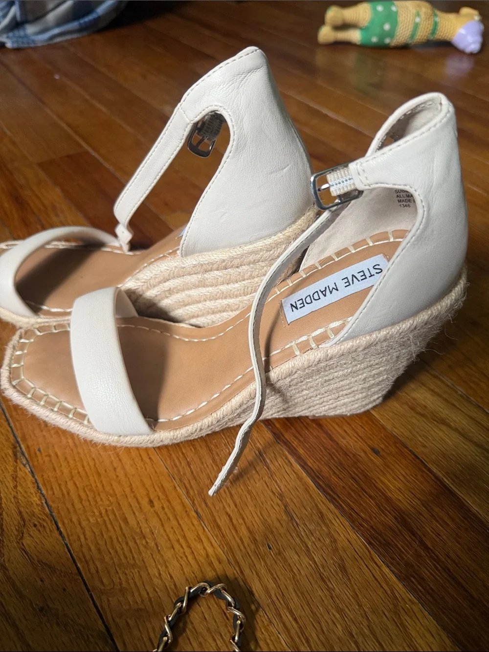 Steve Madden white leather